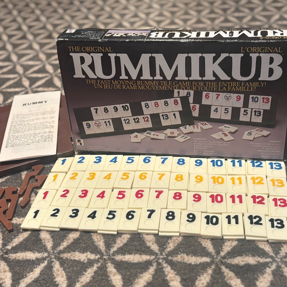 80's "Rummikub" Game - Rummikub Tile Game - 2 - 4 players - Rummy Tile Game